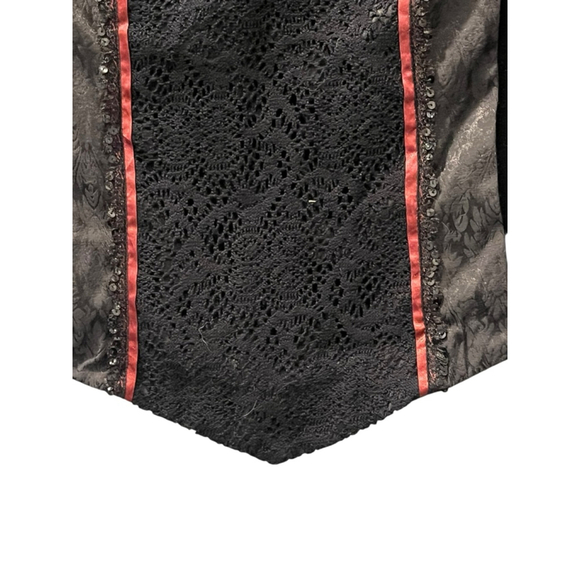 Zoe California Vintage 90's Silk Velvet Sequins Top Size Medium Festival Goth - Picture 3 of 8